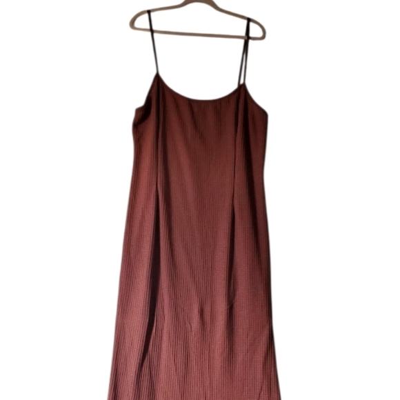 New Pretty Little Thing Plus Size Rose Waffle Knit Beach Maxi Dress Size 18 NWT - Picture 2 of 9